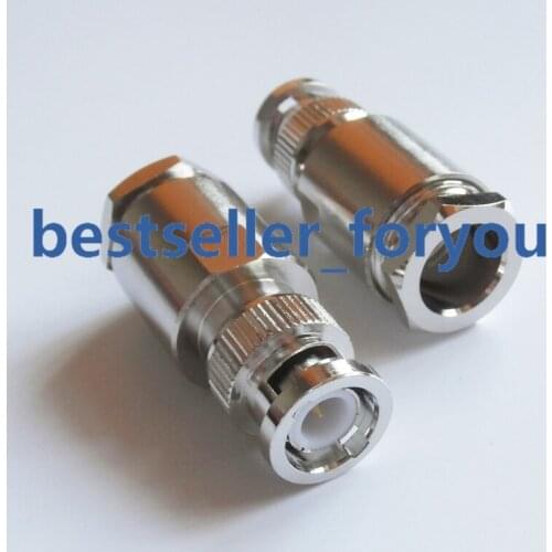 BNC male Q9 plug clamp RG8 RG213 LMR400 RG214 cable straight rf Connector