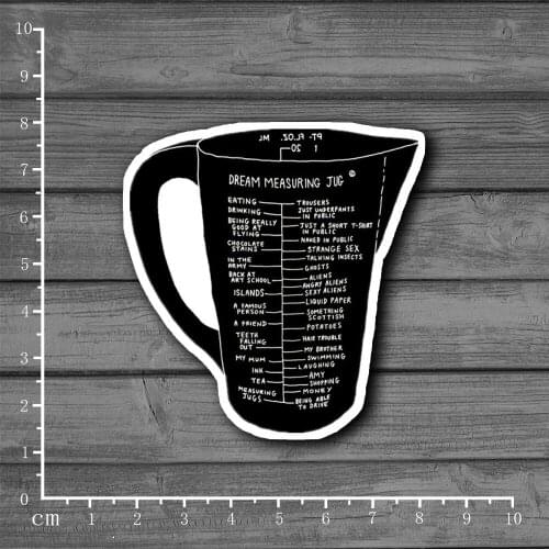 Black text painted mugs Scrapbooking Stationery Graffiti Sticker Decor For Ablum Scrapbookin Laptop Notebook Sticker[Single]