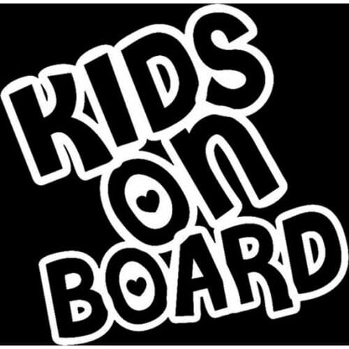 Kids on Board Car Sticker Windshield Bumper Motorcycle Helmet Decal KK Vinyl Cover Scratches Auto Decoration
