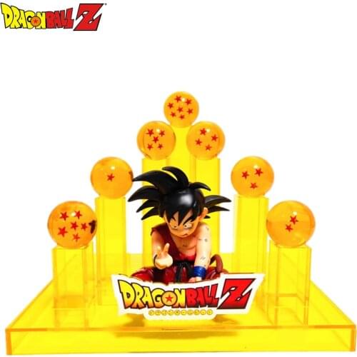 Dragon Ball Z Son Goku Crystal Balls DIY PVC Action Figure 170mm Model Toy Dragon Ball Super Figurine Toys Set