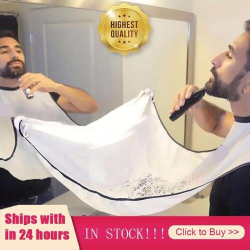 Male Beard Shaving Apron Care Clean Hair Adult Bibs Shaver Holder Bathroom Organizer Gift for Man Household Cleaning Protector