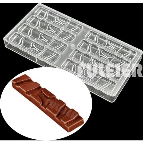 28g 3D Stick Bar Chocolate Mold Polycarbonate Chocolate Forms Candy Bar Mold For Chocolates Baking Pastry Tools Tray Moulds