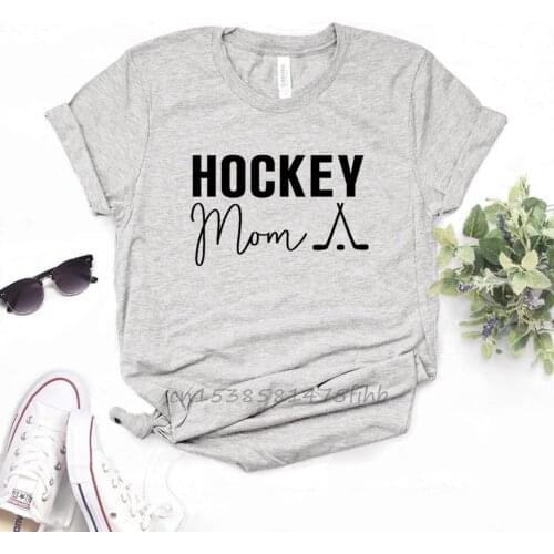 Hockey Mom Print Women Tshirts Organic Cotton Casual Funny T Shirt For Lady Woman T-Shirts Graphic Top Tee Customize