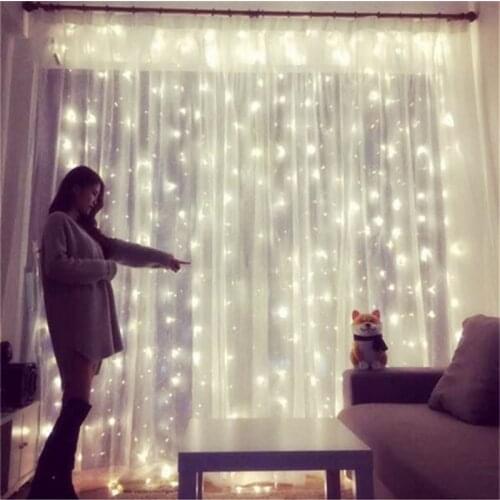 Curtain light string USB remote control LED copper wire garland lights 9 color fairy lights bar party wedding bedroom decorative