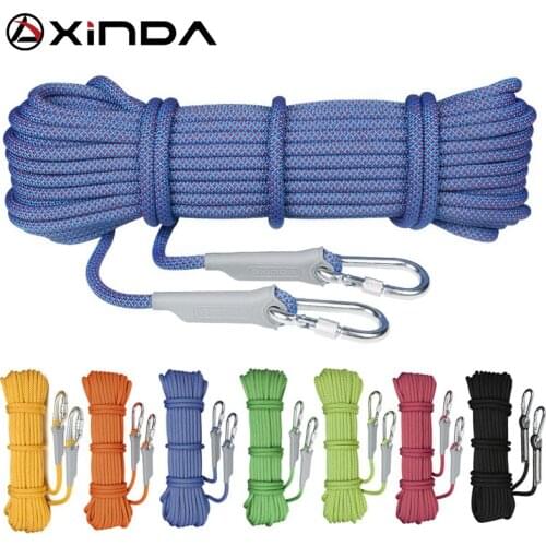 XINDA 10M Professional Rock Climbing Rope Rappelling 10.5mm Diameter 25KN High Strength Cord Safety Rope Survival Rope
