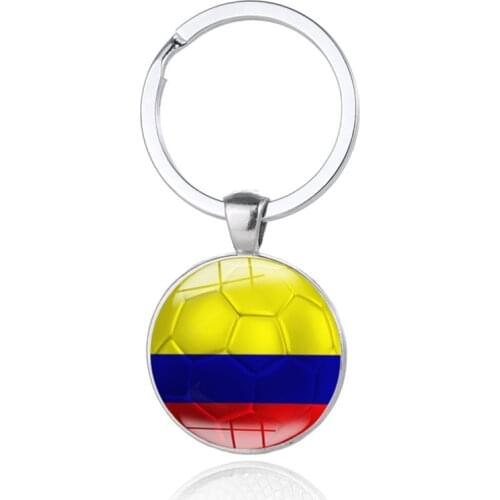Colombia Chile Netherlands Costa Rico National Flags Car Keyring Keychain Key Ring Chain Crystal Pendant Automobiles Accessories