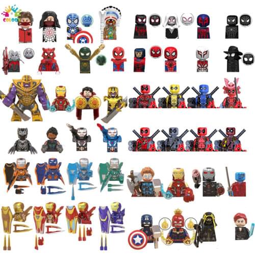 Disney Blocks 8pcs/lot Marvel Super Heroes Building Blocks Deadpool Bricks Action Figures Model Toys for Kids Birthday Gifts