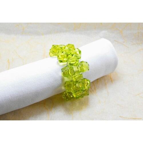 Crystal napkin ring,acrylic beads napkin holder