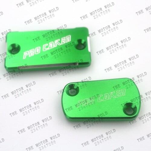 CNC Front & Rear Oil Fluid Brake Reservoir Cap Cover Fit KAWASAKI KX250F KX125 KX250 KX450F KLX450R Motorcycle MX Dirt Bike