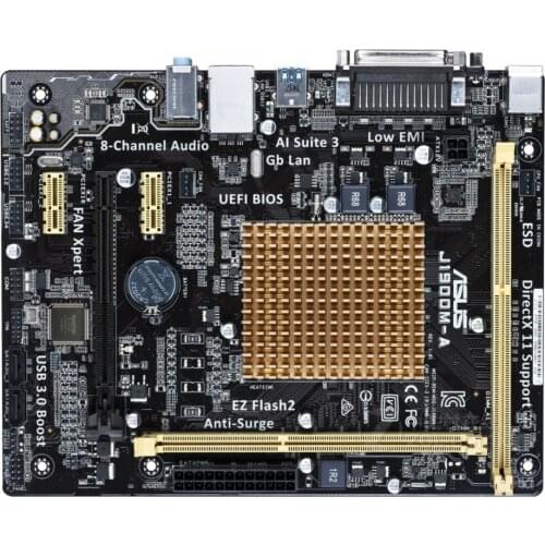 FOR ASUS J1900M-A Desktop Mainboard Celeron J1900 SATA II USB2.0 1XPCI-E X16 Micro ATX USED Motherboard