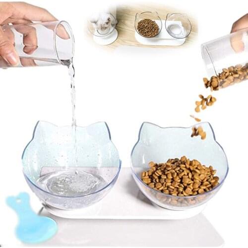 Non-slip Cat Bowls Double Pet Bowls With Raised Stand Pet Food And Water Bowls For Small Cats Dogs Feeders Pet Products Cat Bowl