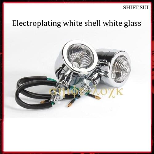 Motorcycle Turn Signal Jialing 70 CG125 Retro Modified For Citycoco Electric Scooter Turn Light Metal Plating