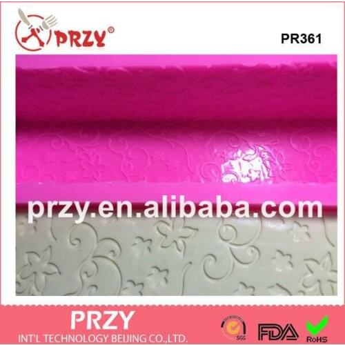 All sides with flower loaf silicone mold Best sell Long Rectangular Silicone Soap Loaf Molds PR361