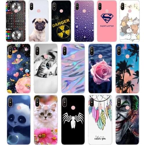 W silicone Cover For Xiaomi MI A2 LITE Case Full Protection Soft tpu Back Cover Phone Cases For Xiomi MI A2 LITE bumper Coque