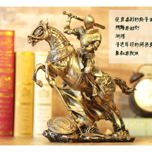 MEDIEVAL KNIGHT ARMOR MODEL RETRO ROMAN WARRIOR CREATIVE BAR FEATURES A CRAFT KNIGHT WARHORSE PRODUCTS FIGURE SCULPTURE STATUE