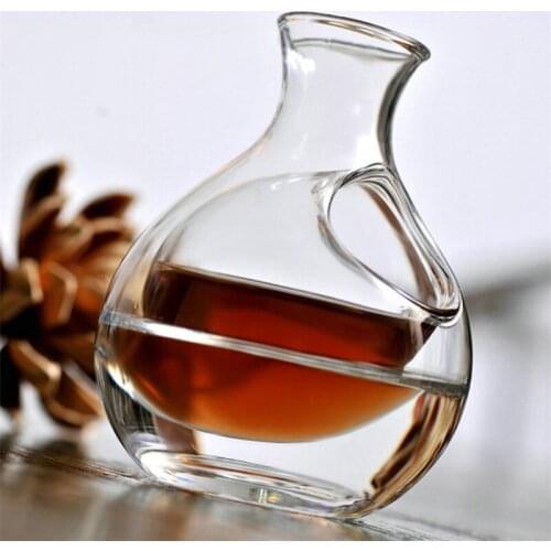 Glass Wine Bottle Hole Sake Ice Jug Hamster Nest Cooling Brandy Whiskey Beer Decanter Transparent Wine Carafe Superior Bar Tools