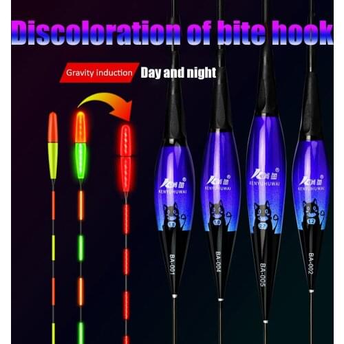 Smart Fishing LED Light Floats Night Gravity Sensing Fish Bait Color Change Automatic Night Electronic Float Fishing Tackle