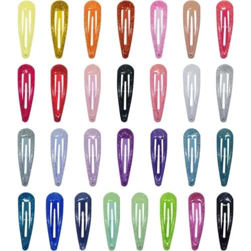 20Pcs/Lot Fashion Drop Hair Accessories Metal Hair Clips Shiny Hairpins for Girls Gradient Candy Color Barrettes Solid Hairgrips