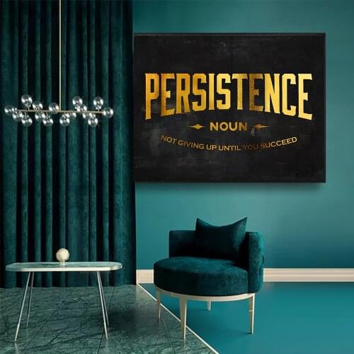 AAHH Golden Motivation Modern Pop Culture Canvas Wall Art Inspirational Quote Canvas Wall Canvas Painting Print on Canvas