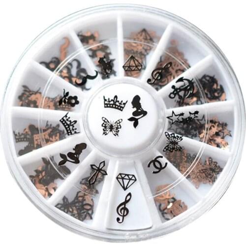 1Box Mixed Alloy Beads For Needlework FlatBack Cabochon Scrapbook Decoration Craft DIY Embellishments Accessories