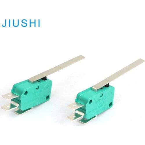 KW3-OZ KW7 long lever micro switch 3 pins 1NO 1NC 5A/10A 250VAC T85 16(6)A 250VAC green