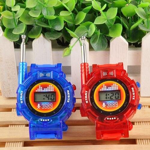2pcs Electronic Toys Watch Wrist Two-way Radio Walkie Talkie Outdoor Game