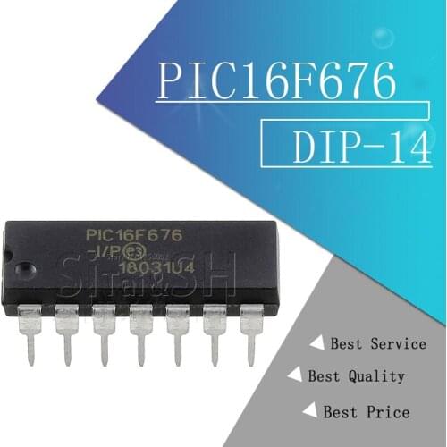 2pcs PIC16F676-I/P DIP14 PIC16F676 DIP PIC16F676-IP DIP-14