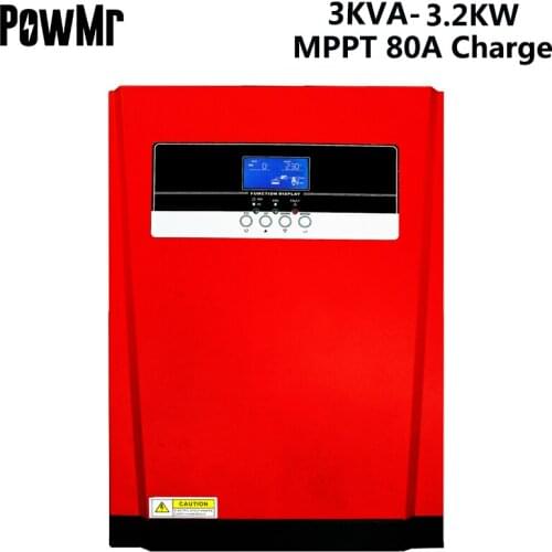 3KVA 3.2KW 220VAC Off Grid Tie Hybrid Solar Inverter 80A MPPT Solar Controller WIFI Monitor Work Without Battery VM-3KVA 3200W