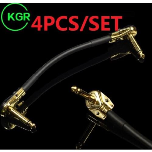 4 Pack 15cm KGR High quality 20AWG Guitar Effect Cable Guitar Cable Guitar effect connector