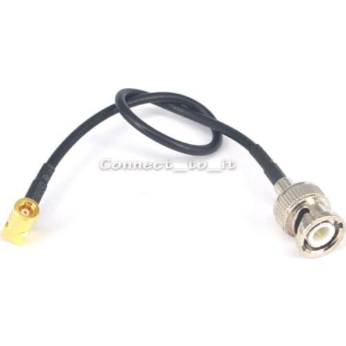 BNC Male to SMB Female Rightangle Coaxial Adapter Pigtail Jumper Cable 20CM
