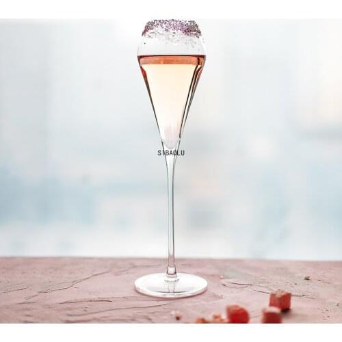 INS Style High-value Champagne Glass, Handmade Champagne Glass, Sparkling Goblet, Lead-free Crystal Sparkling Wine Glass