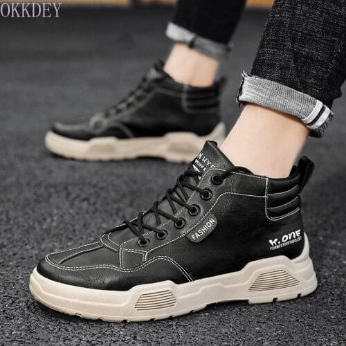 Martin boots mens British style autumn new middle work boots retro casual versatile anti slip short boots fashion shoes