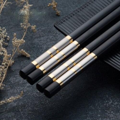 5 Pair High Quality Chinese Chopsticks Kitchen Tableware Sushi Sticks Food Sticks Non-Slip Household Reusable Dishwasher Safe