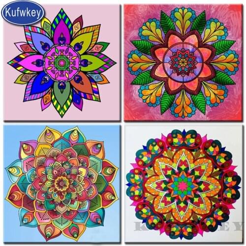 Diy christmas mandala Diamond Painting Full Square round diamond embroidery flower Mosaic Religious abstraction home Decoration