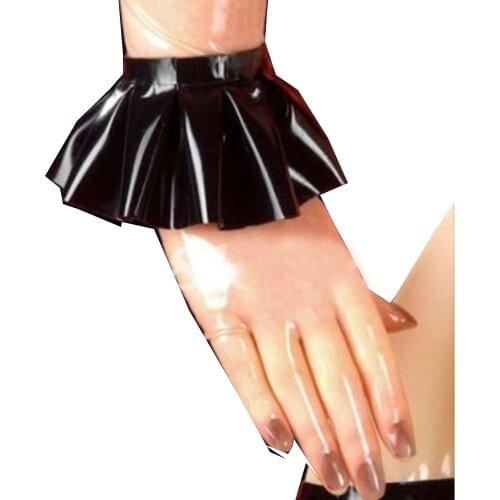 Maid Metallic Long Dress Puff Sleeve Laser Crossdresser Plus Size unisex Pleated Dress with Apron Female Cosplay Costume