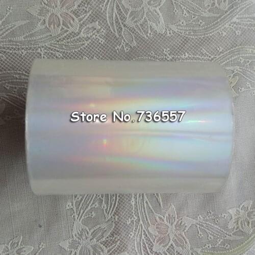 Holographic Foil Plain Transparent Foil Hot Stamping On Paper or Plastic 8cm x 120m/Lot DIY Package Box
