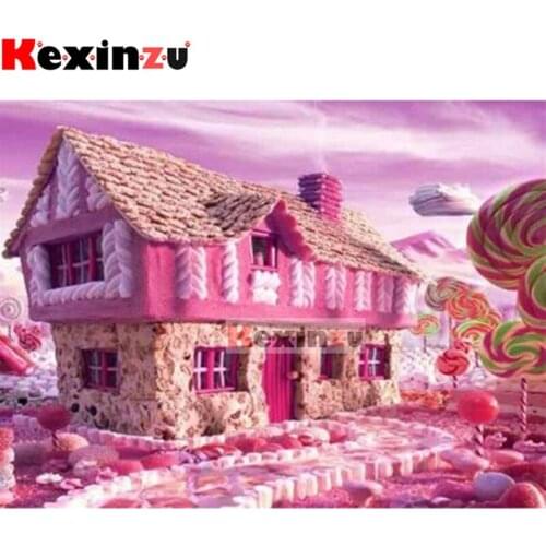 Kexinzu 5D DIY Full Square/Round Drill Diamond Painting Kit "Candy house" Embroidery Mosaic Cross Stitch Stickers Decor Gift Xf5