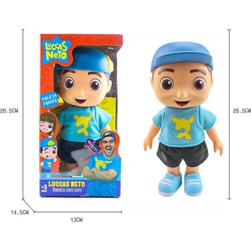 25cm Sound Luccas Doll PVC Neto Toys Vinyl Model Action Figure Kids Christmas Gift Come with Box