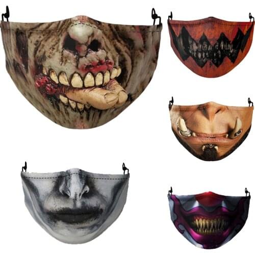 Hot Cartoon Clown Halloween Mask Fashion Witch Giant Cosplay Adult Mouth Masks-Face Protection Dust-Proof Breathable Party Mask