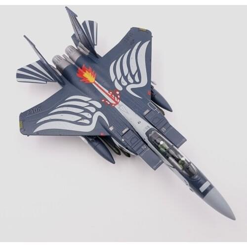 Diecast 1/100 Scale Military Model Toy F-15E Strike Eagle Mudhen Fighter USA Army Air Force Metal Plane Model Toys Collection