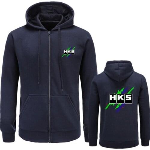 Brand Car Auto HKS Printed Mens Sweatshirts Winter Youth Jogger Hooded Sportwear Climbing Hiking Male Zipper Hoodies Jackets