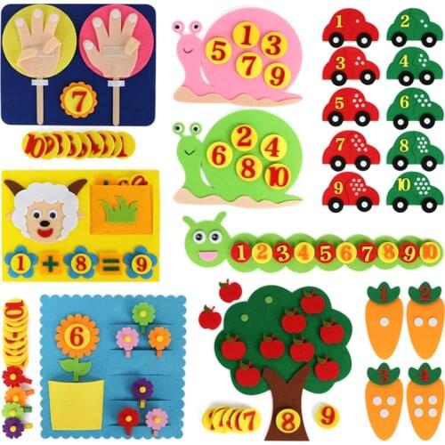 Montessori Math Toys Children Game Color Sorting Teaching Kindergarten Manual DIY Weave Cloth Early Learning Education Kids Toys