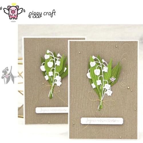 Piggy Craft metal cutting dies cut die mold Leaves flower branches Scrapbook paper craft knife mould blade punch stencils dies
