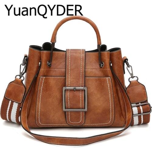 Fashion Casual Women Handbag Metal Handle Vintage Crossbody Bags for Women Pu Leather Shoulder Bag Designer Ladies Travel Totes