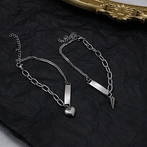 Trendy Punk Bracelet Multi Double Layer No Fading Titanium Steel Bangle Bracelet for Women Jewlery Gifts Charmt Link Chain Gifts