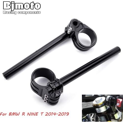 BJMOTO 55MM Motorcycle Adjustable Handlebar For BMW R NINE T RNINET 2014 2015 2016 2017 2018 2019 CNC Clip-On Handle Bar