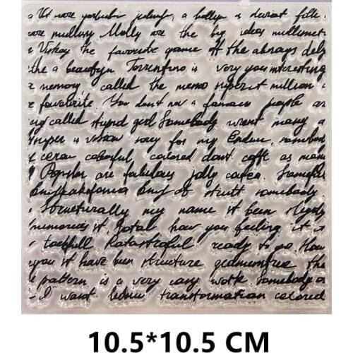 2021 New Text Background Clear Stamps DIY Scrapbooking Craft Supplies Rubber Silicon Seals Card Album Hobby ink pad Stamping