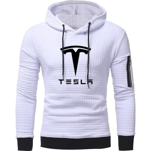 2021 New Fashion Men Tesla Car Logo Print Sweatshirt Spring Autumn Jacquard Hoodie hip hop harajuku Casual Hoody