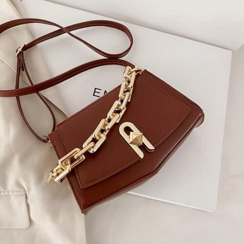 New 2021 Fashion Women Leather Chain Handbag Shoulder Bag Elegant Ladies Solid Shopping Bag Messenger Crossbody Bags for Girls