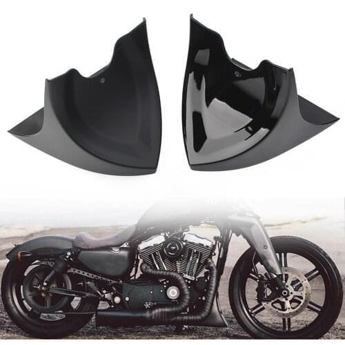 New ABS Plastic Motorcycle Chin Fairing Spoiler Mudguard For Harley Touring Sportster Dyna Softail Fatboy 2004-2017 Black
